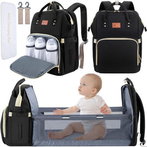 Baby Diaper Backpack – Large & Multi-Compartment Travel Bag – Fits All Baby Essentials – Keep Diapers, Bottles & Gear Organized On-the-Go