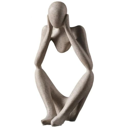 Abstract Thinker Statue – Nordic Style Art Sculpture for Modern Home Décor