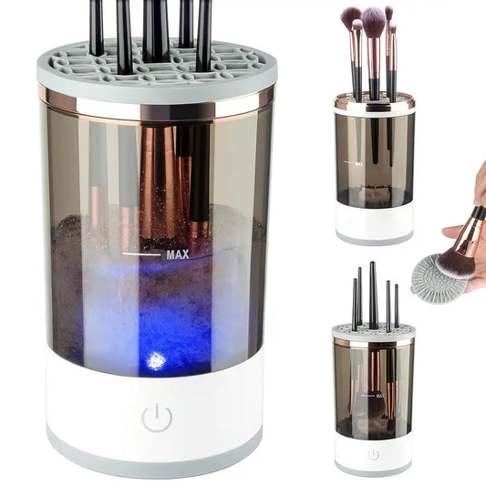 Automatic Electric Makeup Brush Cleaner – 3-in-1 Cosmetic Brush Washer & Dryer