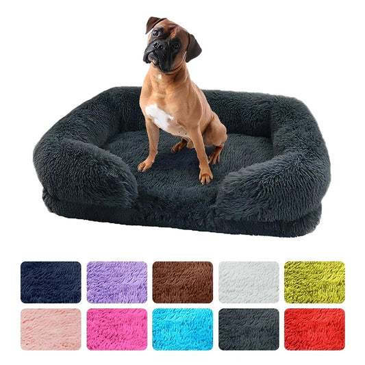 Soft Plush Dog Sofa Bed – Cozy Pet Lounger