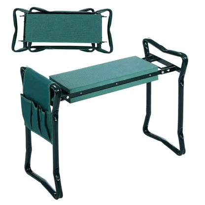Garden Kneeler Folding Chair – 2-in-1 Kneeling Bench with Soft Cushion for Gardening – Comfortable Support