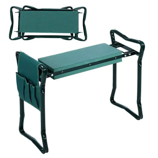 Garden Kneeler Folding Chair – 2-in-1 Kneeling Bench with Soft Cushion for Gardening – Comfortable Support