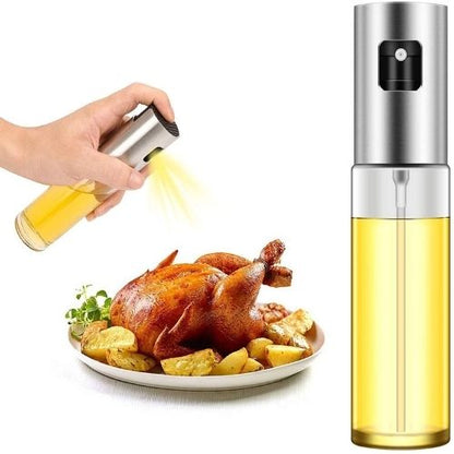 2-in-1 Premium Cooking Oil Sprayer Bottle – Refillable Olive Oil Mister for Air Fryer, BBQ & Kitchen