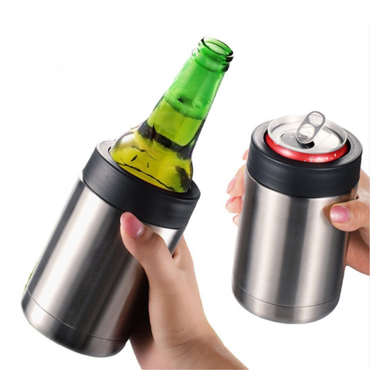 3-in-1 Stainless Steel Drink Cooler – Insulated Tumbler for Hot & Cold Beverages – Keep Drinks Fresh Anywhere