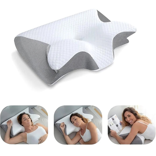 Memory Foam Cervical Pillow – Ergonomic Contour Design – Neck & Shoulder Support – Enhance Sleep Comfort