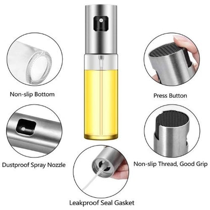 2-in-1 Premium Cooking Oil Sprayer Bottle – Refillable Olive Oil Mister for Air Fryer, BBQ & Kitchen