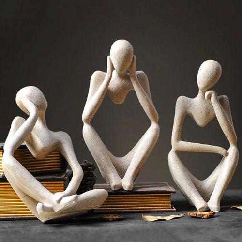 Abstract Thinker Statue – Nordic Style Art Sculpture for Modern Home Décor