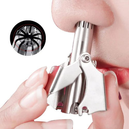 Manual Nose Hair Trimmer – Stainless Steel Grooming Tool for Safe & Precise Trimming