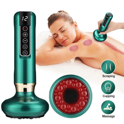 Intelligent Infrared Cupping Massager – Electric Handheld Therapy Device for Home & Office – Relieves Muscle Tension & Promotes Relaxation