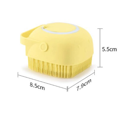 Pet Bath Brush – Soft Silicone Grooming Brush for Dogs & Cats – Gentle Clean & Massage