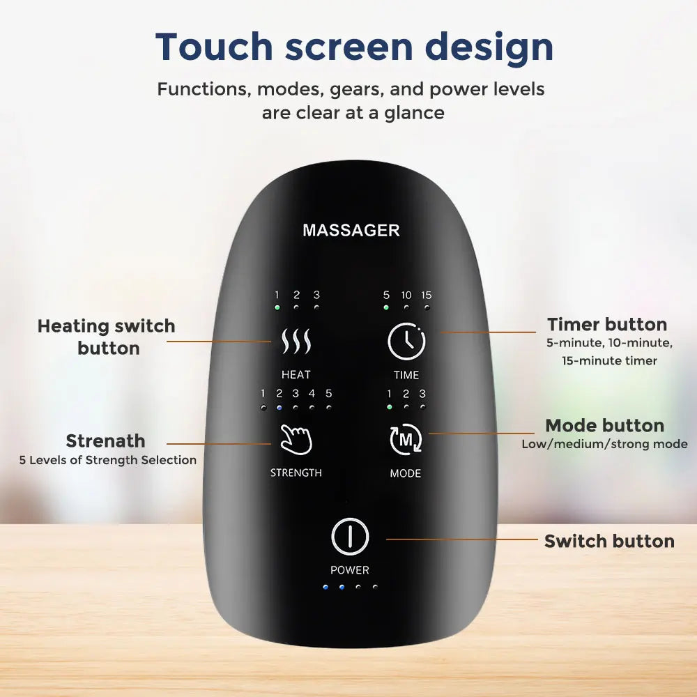 Wireless Electric Hand Massager with Compression & Heat | Rechargeable Hand Therapy Device for Relaxation & Comfort