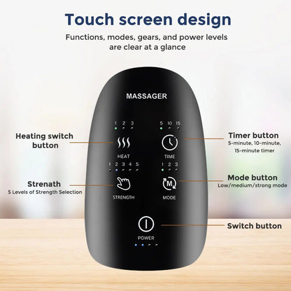 Wireless Electric Hand Massager with Compression & Heat | Rechargeable Hand Therapy Device for Relaxation & Comfort