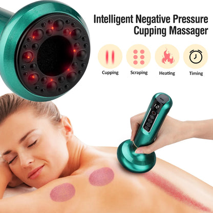 Intelligent Infrared Cupping Massager – Electric Handheld Therapy Device for Home & Office – Relieves Muscle Tension & Promotes Relaxation