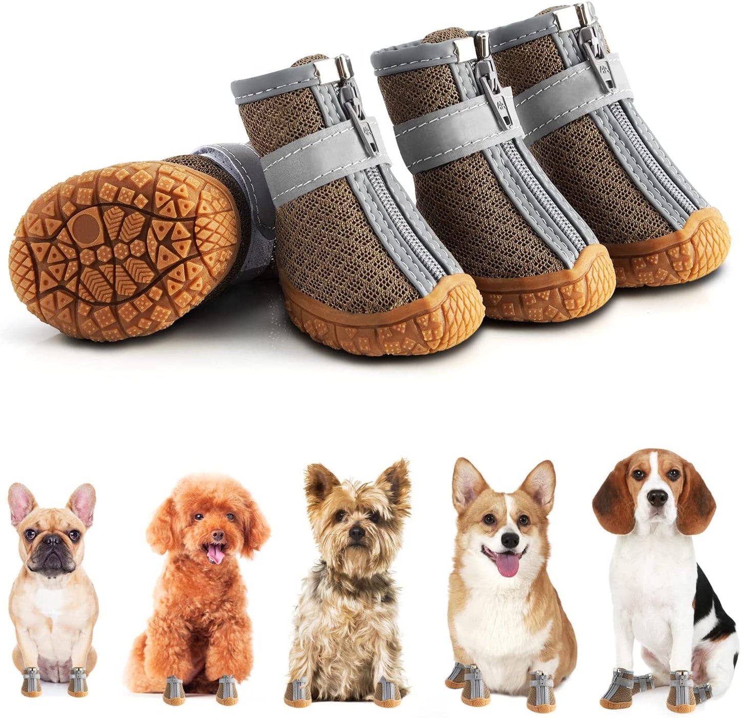 Dog Shoes for Hot Pavement – Non-Slip Protective Boots for Dogs – Keep Paws Safe & Cool