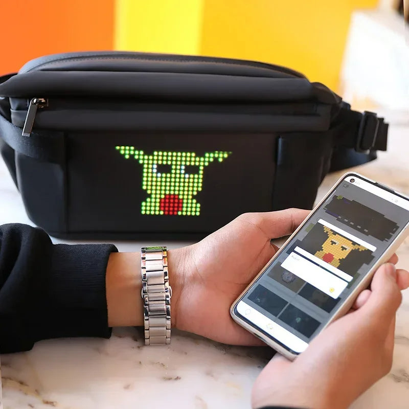 Sling Bag with LED Display – USB-Powered Smart Crossbody for Travel & Everyday Use – Stylish, Interactive & Practical