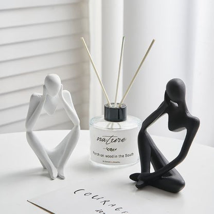 Abstract Thinker Statue – Nordic Style Art Sculpture for Modern Home Décor