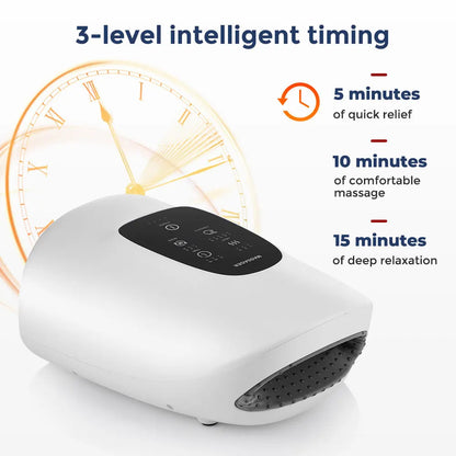 Wireless Electric Hand Massager with Compression & Heat | Rechargeable Hand Therapy Device for Relaxation & Comfort
