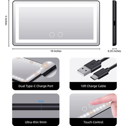 Car Makeup Mirror – Adjustable LED Vanity Mirror for Vehicles & Travel