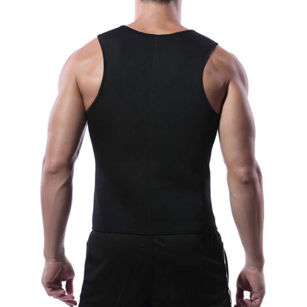Men’s Neoprene Waist Trainer Vest – Adjustable Workout Body Shaper for Gym & Fitness Support