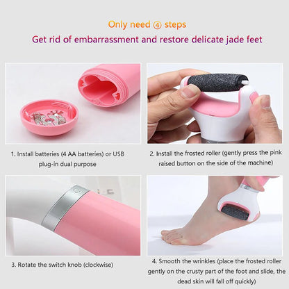 Electric Foot Skin Remover – Rechargeable Callus Remover for Feet – Smooth & Soft Skin Instantly