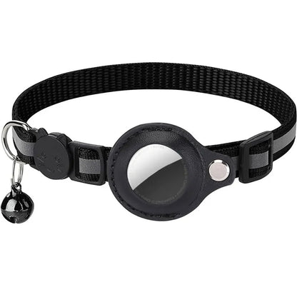Reflective Breakaway Cat Collar with AirTag Holder – Adjustable Pet Tracker Collar