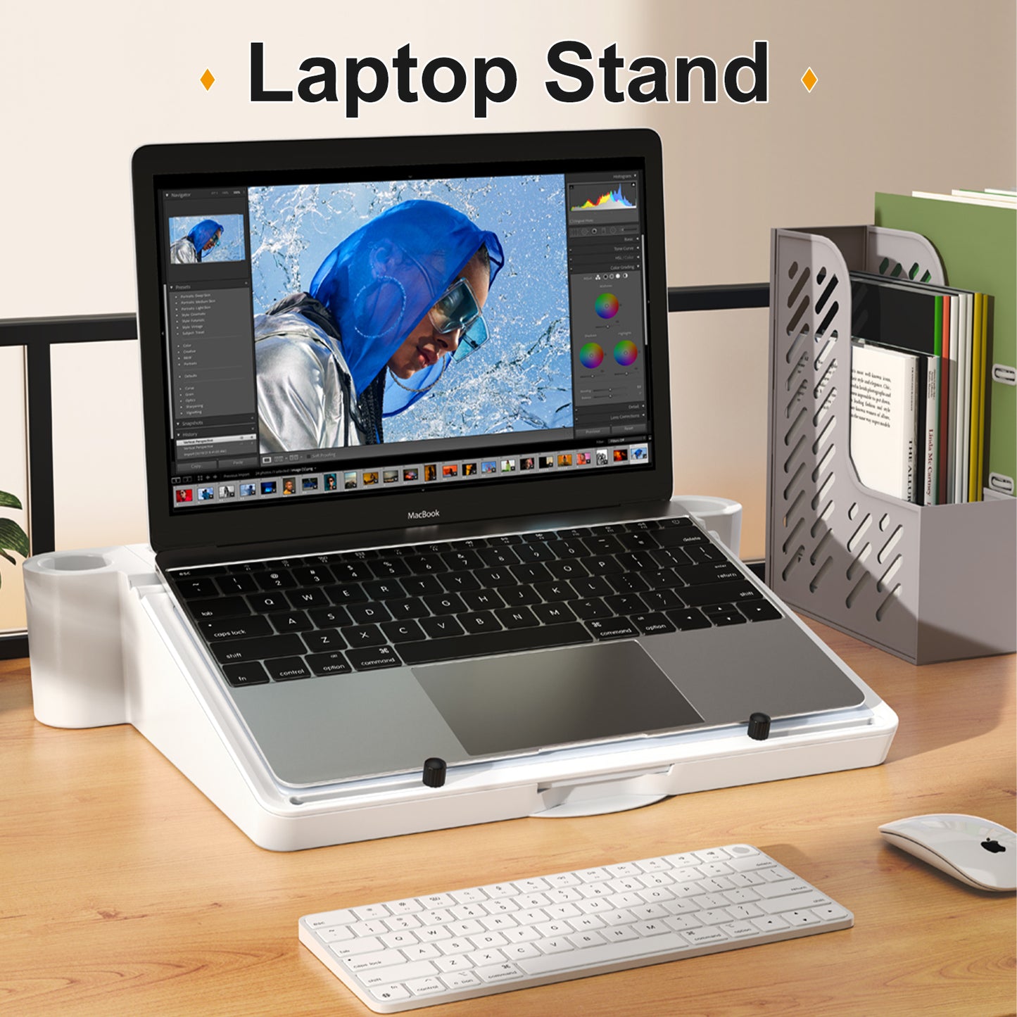 Laptop Stand – Adjustable & Foldable Desk Riser for All Laptops – Ergonomic Comfort & Better Posture