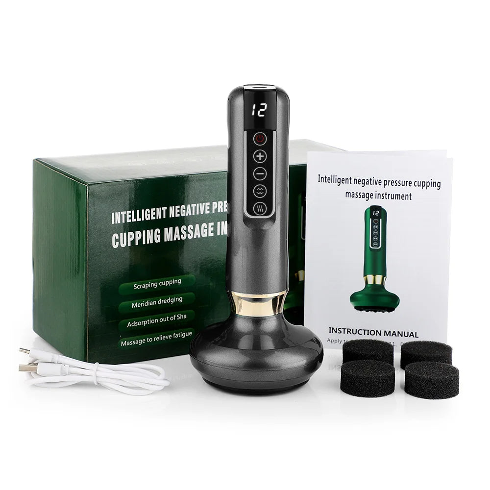 Intelligent Infrared Cupping Massager – Electric Handheld Therapy Device for Home & Office – Relieves Muscle Tension & Promotes Relaxation