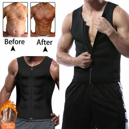 Men’s Neoprene Waist Trainer Vest – Adjustable Workout Body Shaper for Gym & Fitness Support