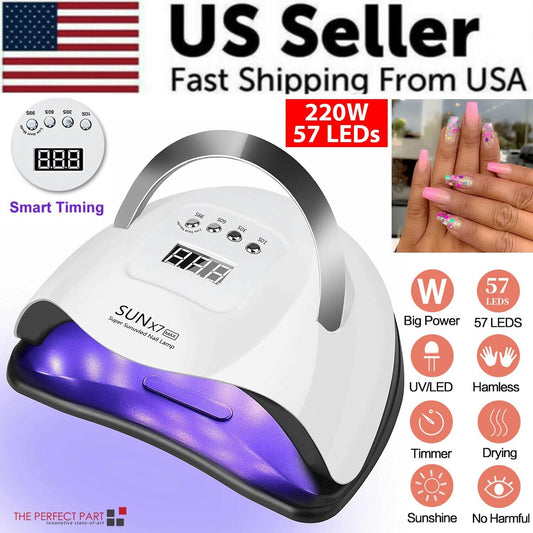 LED UV Nail Dryer Lamp – 220W Gel Nail Polish Curing Machine for Manicure & Nail Art