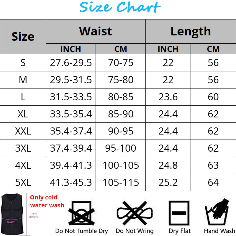 Men’s Neoprene Waist Trainer Vest – Adjustable Workout Body Shaper for Gym & Fitness Support